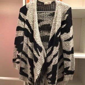 Fuzzy Zebra Pattern Sweater